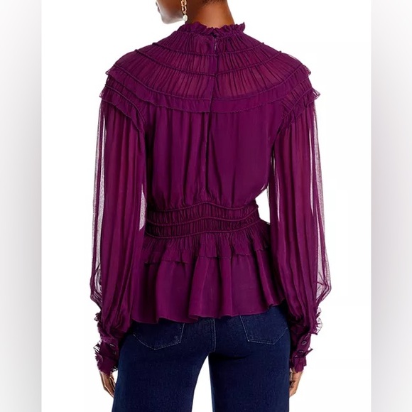 FARM RIO Burgundy Ruffled Blouse - Picture 5 of 16